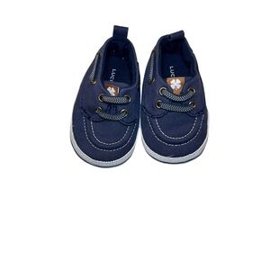 Lucky Brand Dark Blue Navy White Dylan Baby Sneakers Crib Shoe size 2 3-6 Months